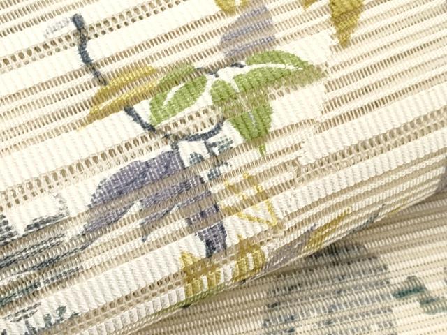 平和屋着物*夏物 八寸名古屋帯 絽綴れ 手描き 枝花文 さが美扱い 正絹 逸品 CABK1713tx