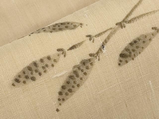 平和屋着物*夏物 九寸名古屋帯 作家物 手描き 紬地 成り物 正絹 逸品 未使用 CABK1718tx