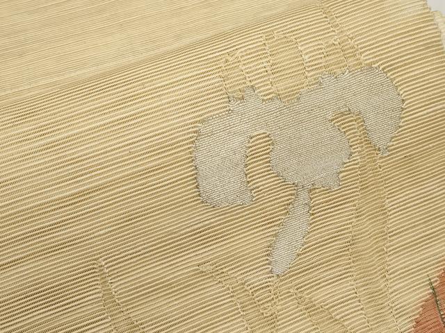 平和屋着物*夏物 八寸名古屋帯 杜若 銀糸 正絹 逸品 CABK1724tx