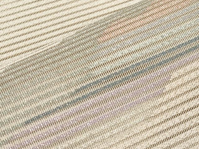 平和屋着物*夏物 八寸名古屋帯 絽綴れ 道長文 金糸 正絹 逸品 CABK1743tx