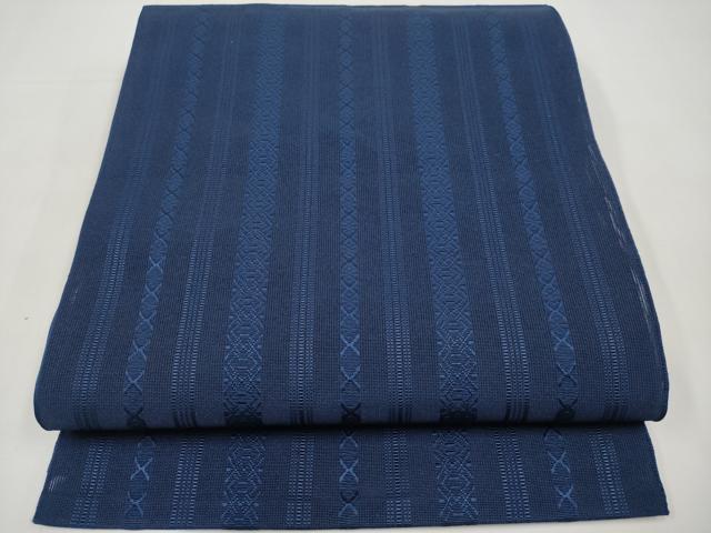 平和屋着物*夏物 八寸名古屋帯 博多織 紗献上 鉄紺色 CABK1784tx