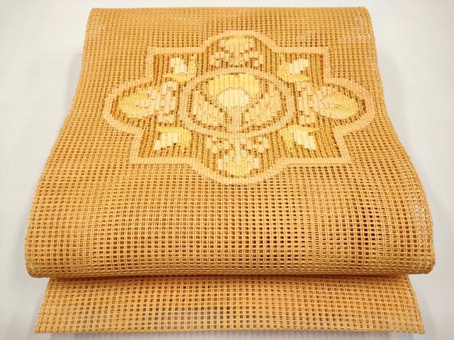 平和屋着物*夏物 八寸名古屋帯 羅 草花文 正絹 逸品 CABK1813tx