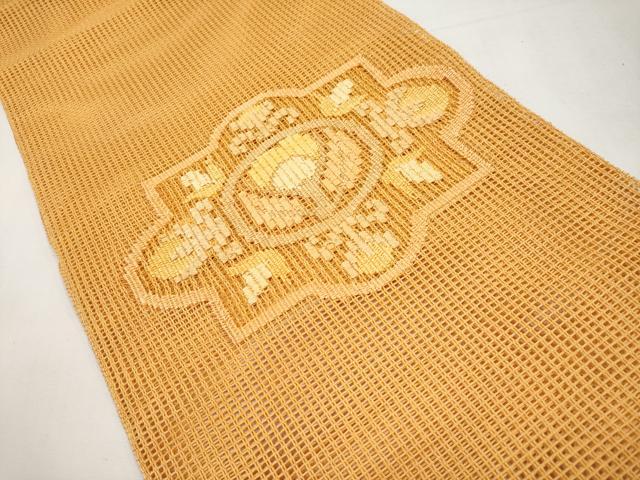 平和屋着物*夏物 八寸名古屋帯 羅 草花文 正絹 逸品 CABK1813tx