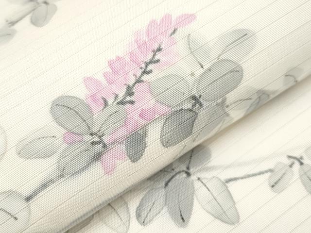 平和屋着物*夏物 絽塩瀬 九寸開き名古屋帯 作家物 手描き 枝花文 金彩 正絹 逸品 CABK1822tx