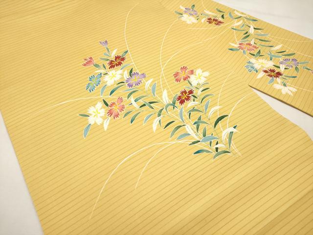 平和屋着物*夏物 絽塩瀬 九寸名古屋帯 草花文 正絹 逸品 CABK1828tx