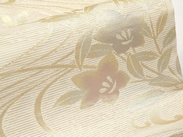 平和屋着物*夏物 六通柄袋帯 桔梗 金糸 正絹 逸品 未使用 CABK1861tx