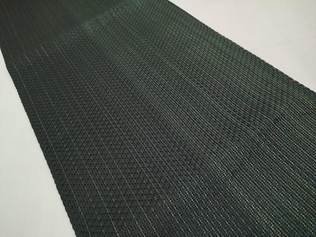 平和屋着物*夏物 八寸名古屋帯 間道 黒地 正絹 逸品 CABK1881tx