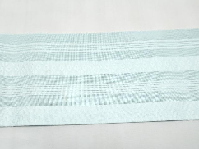 平和屋着物*夏物 八寸名古屋帯 博多織 紗献上 藍白色 CABK1891tx