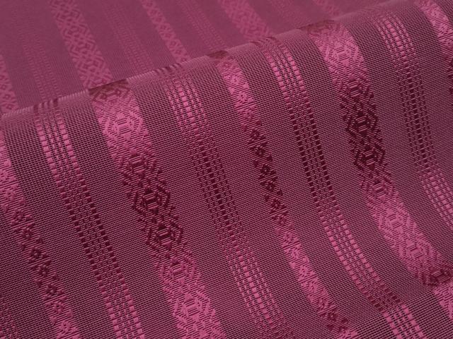 平和屋着物*夏物 本場筑前博多織 八寸名古屋帯 紗献上 暗紅色 正絹 逸品 CABK1896tx