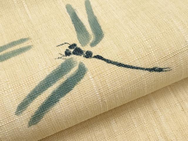 平和屋着物*夏物 八寸名古屋帯 作家物 手描き トンボ CABK1907tx