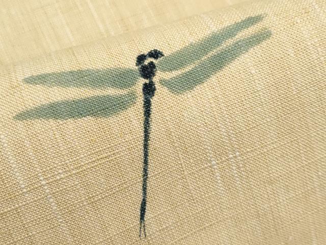 平和屋着物*夏物 八寸名古屋帯 作家物 手描き トンボ CABK1907tx
