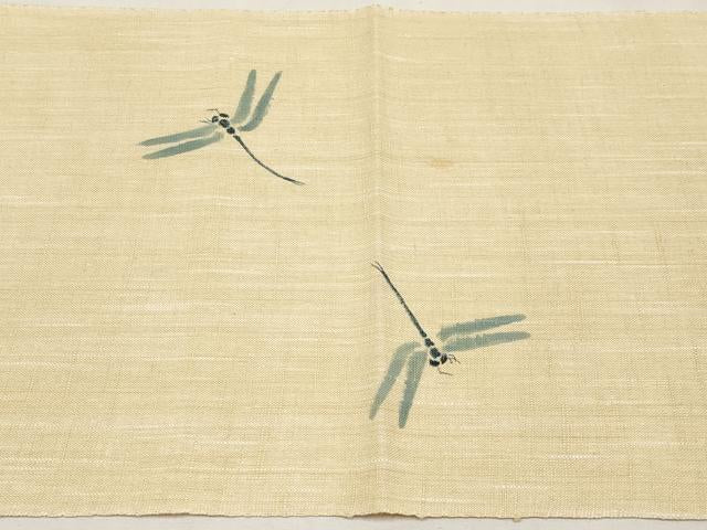 平和屋着物*夏物 八寸名古屋帯 作家物 手描き トンボ CABK1907tx