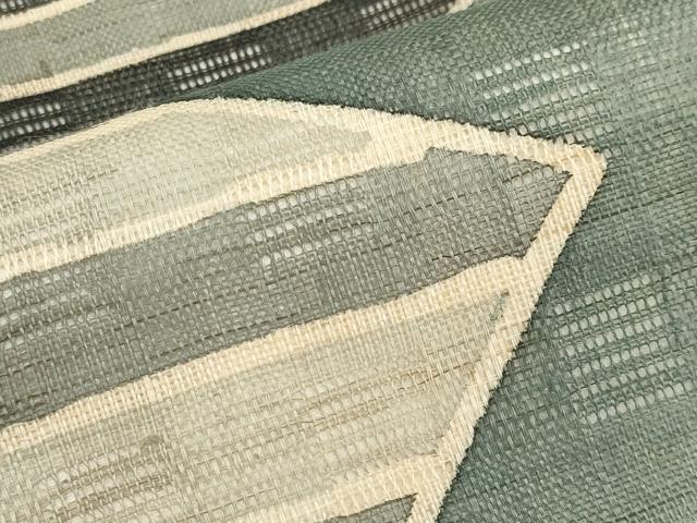 平和屋着物*夏物 九寸名古屋帯 花倉織 抽象文 麻 逸品 CABK1918tx