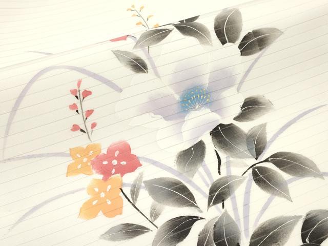平和屋着物*夏物 九寸名古屋帯 手描き 草花文 金彩 CABK1930tx