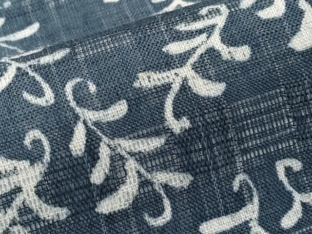 平和屋着物*夏物 九寸名古屋帯 花倉織 唐草文 銀通し地 麻 逸品 CABK1932tx