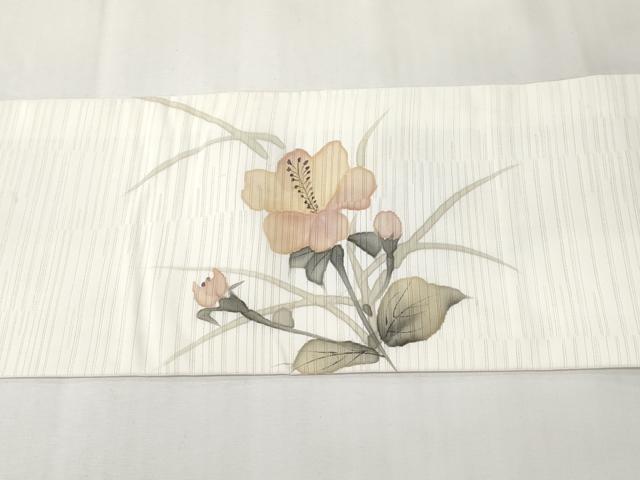 平和屋着物*夏物 九寸名古屋帯 手描き 枝花文 CABK1940tx