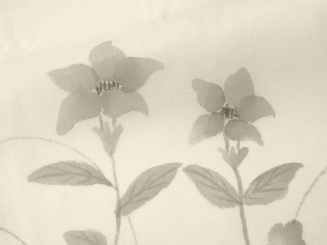平和屋着物*夏物 中国三大刺繍 相良刺繍 九寸名古屋帯 手描き 草花文 正絹 逸品 CABK1944tx