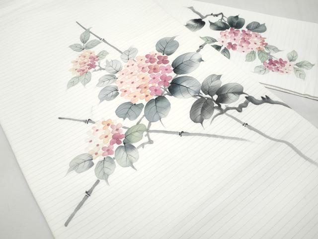 平和屋着物*夏物 九寸名古屋帯 手描き 紫陽花 CABK1958tx
