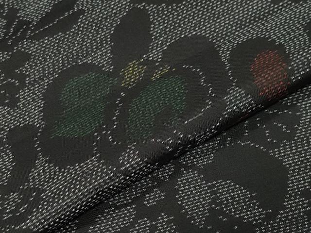 平和屋着物●本場大島紬 舞花文 正絹 逸品 CABK2002gh