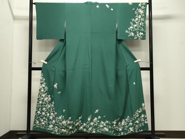 平和屋着物●訪問着 友禅 作家物 枝花文 正絹 逸品 CABK2008gh