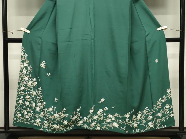 平和屋着物●訪問着 友禅 作家物 枝花文 正絹 逸品 CABK2008gh