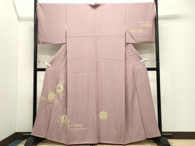平和屋着物●京の匠日展作家 丹下雄介 訪問着 刺繍 正倉院花唐草文 金彩 正絹 逸品 CABK2018gh