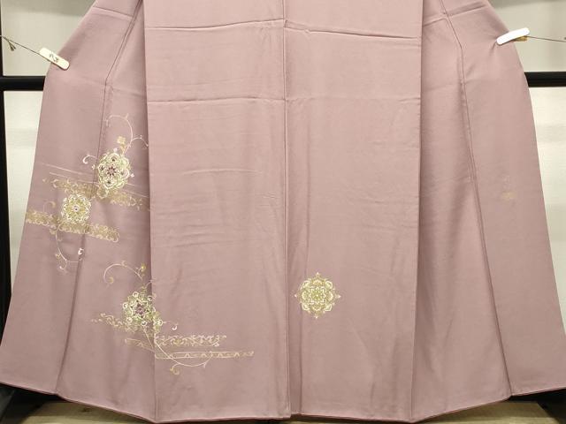 平和屋着物●京の匠日展作家 丹下雄介 訪問着 刺繍 正倉院花唐草文 金彩 正絹 逸品 CABK2018gh