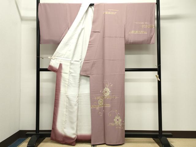 平和屋着物●京の匠日展作家 丹下雄介 訪問着 刺繍 正倉院花唐草文 金彩 正絹 逸品 CABK2018gh