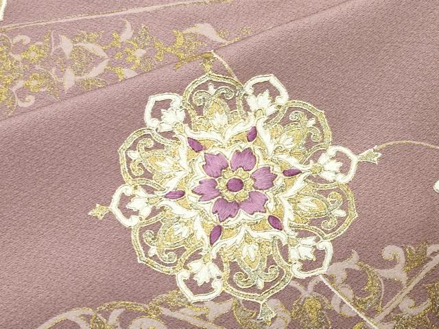 平和屋着物●京の匠日展作家 丹下雄介 訪問着 刺繍 正倉院花唐草文 金彩 正絹 逸品 CABK2018gh