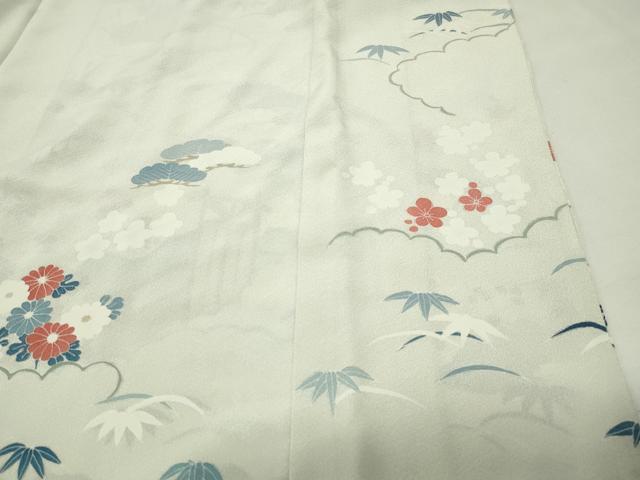 平和屋着物●訪問着 友禅 風景松竹梅文 ますいわ屋扱い 正絹 逸品 CABK2025gh