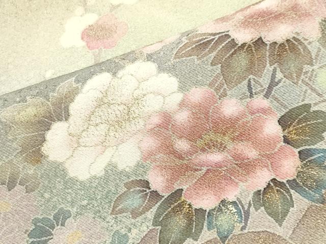 平和屋着物●訪問着 籬花鳥文 暈し染め 金銀彩 正絹 逸品 CABK2033gh
