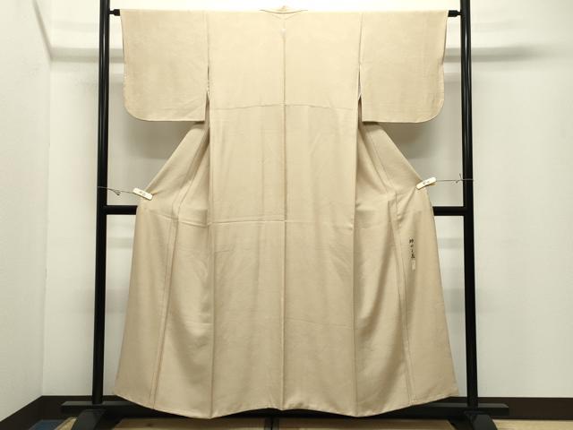 平和屋着物●本加賀友禅作家 押田正義監修 色無地 紗綾形地紋 砥粉色 正絹 逸品 CABK2034gh