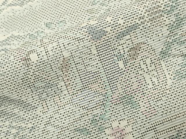 平和屋着物●本場大島紬 白大島 9マルキ 人物風景文 正絹 逸品 CABK2036gh