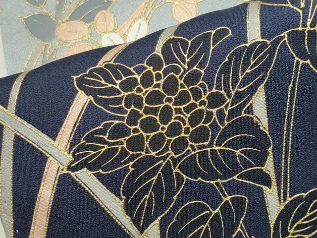 平和屋着物●訪問着 刺繍 草花文 暈し染め 金彩 正絹 逸品 CABK2041gh