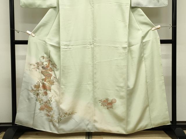 平和屋着物●訪問着 鉾花文 暈し染め 金銀彩 正絹 逸品 CABK2047gh