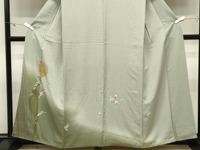 平和屋着物●訪問着 月 草花文 暈し染め 金彩 正絹 逸品 CABK2048gh