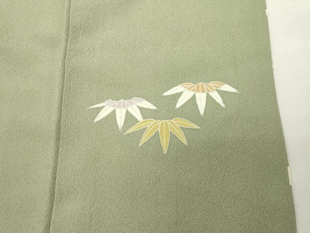 平和屋着物●訪問着 作家物 駒刺繍 菱草花文 暈し染め 金彩 正絹 逸品 CABK2056gh