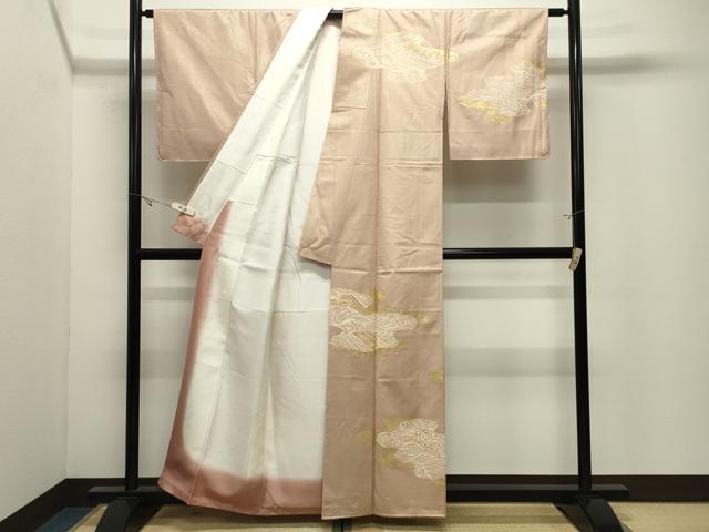 平和屋着物●訪問着 駒刺繍 立波文 金彩 正絹 逸品 未使用 CABK2068gh
