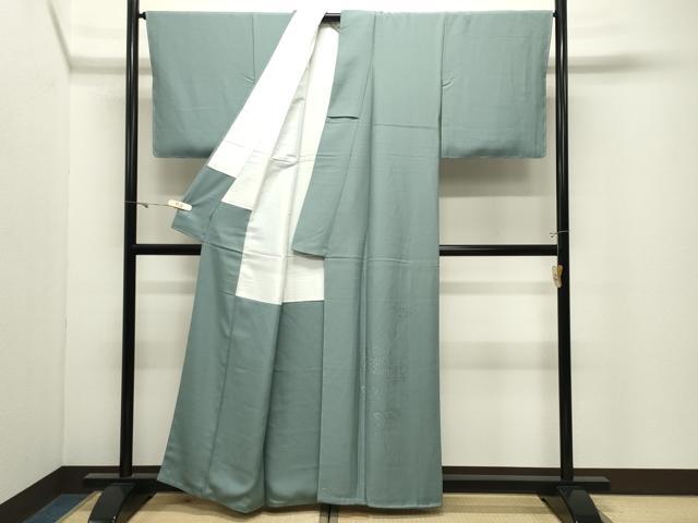 平和屋着物●豪華色留袖 草花地紋 千草色 正絹 逸品 未使用 CABK2079gh