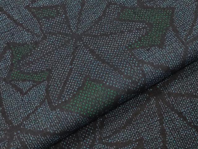 平和屋着物●結城紬 100亀甲 楓文 正絹 逸品 CABK2103gh