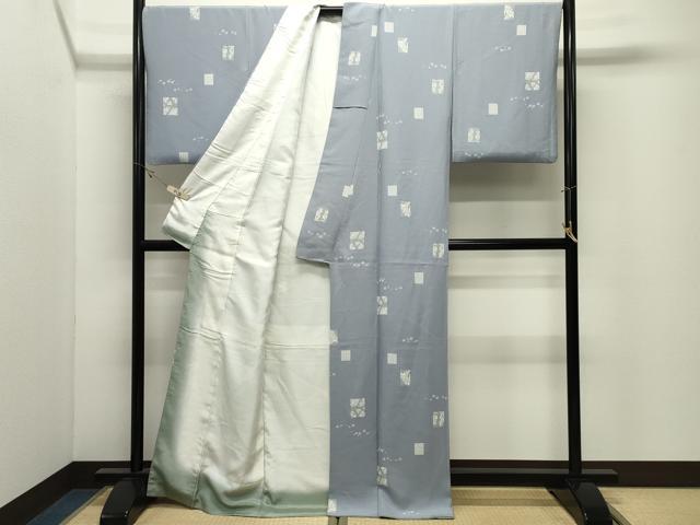 平和屋着物●上質な小紋 色紙舞桜吉祥文 正絹 逸品 CABK2105gh