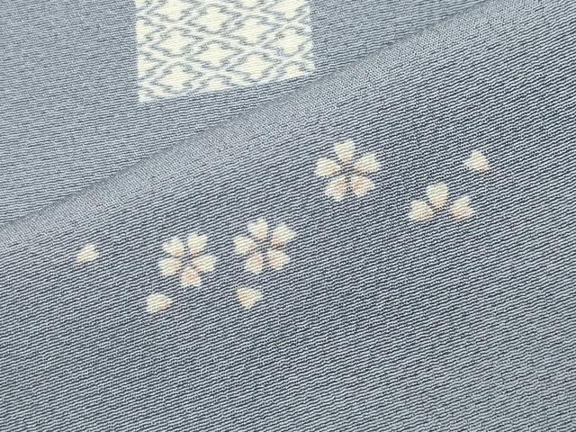 平和屋着物●上質な小紋 色紙舞桜吉祥文 正絹 逸品 CABK2105gh