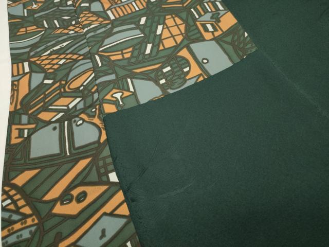 平和屋着物●創作 訪問着 抽象文様 背抜き仕立て 正絹 逸品 CABK2108gh