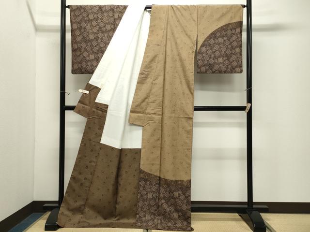 平和屋着物●本場染大島紬 訪問着 吉祥花文 金彩 ロング丈 正絹 逸品 CABK2109gh