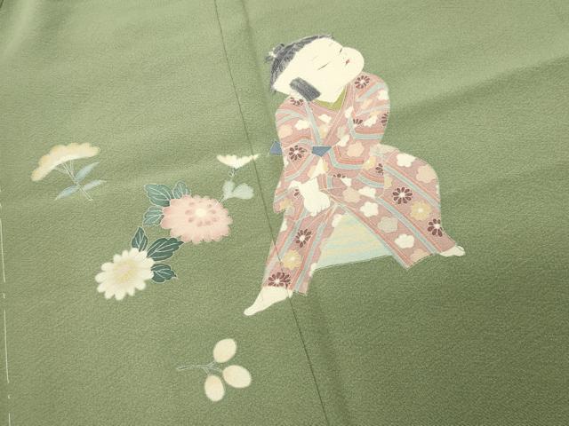 平和屋着物●訪問着 友禅 作家物 童子遊び 正絹 逸品 CABK2133gh