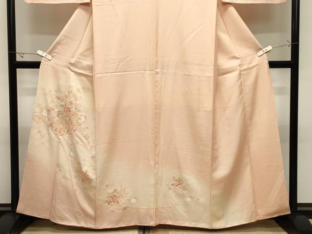 平和屋着物●中国三大刺繍 蘇州刺繍 総刺繍 訪問着 花車文 暈し染め 正絹 逸品 CABK2142gh