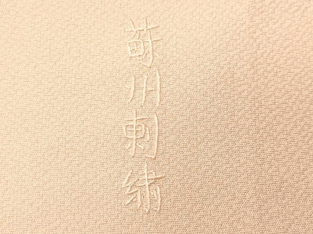 平和屋着物●中国三大刺繍 蘇州刺繍 総刺繍 訪問着 花車文 暈し染め 正絹 逸品 CABK2142gh