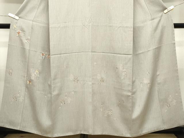平和屋着物●訪問着 刺繍 花蝶文 金彩 小田急百貨店扱い 正絹 逸品 CABK2143gh