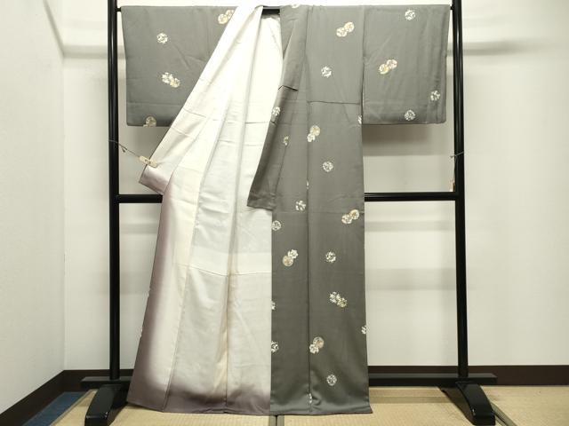 平和屋着物●上質な小紋 花丸文 金彩 正絹 逸品 CABK2148gh