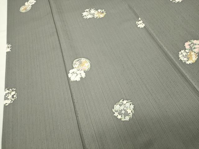 平和屋着物●上質な小紋 花丸文 金彩 正絹 逸品 CABK2148gh
